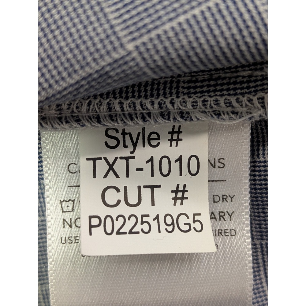 MIZZEN+MAIN Mens XX LARGE Leeward Standard Fit Blue Gray Check Dress Shirt - Picture 8 of 10